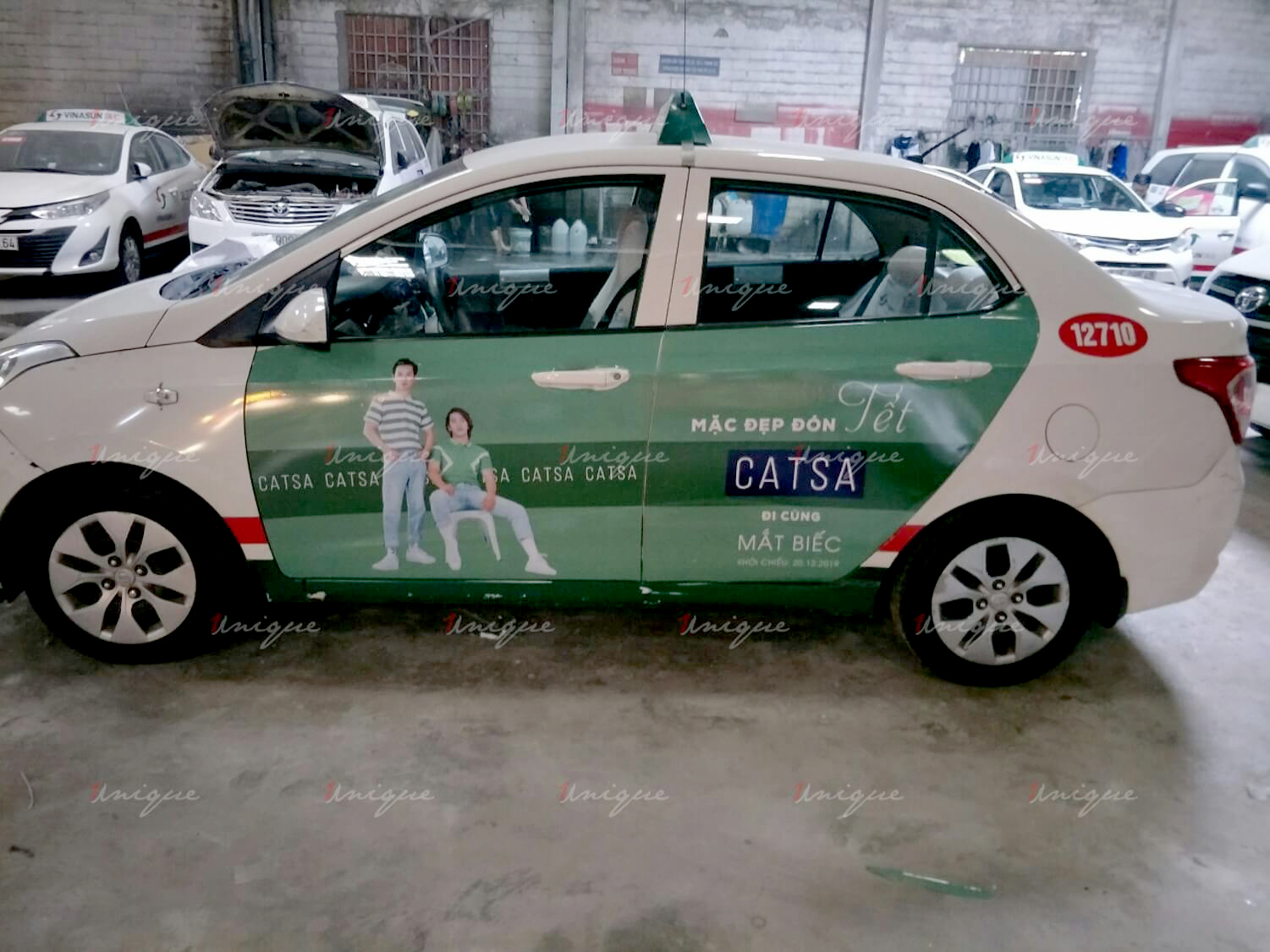 Dịch vụ quảng cáo trên taxi Vinasun của Catsa